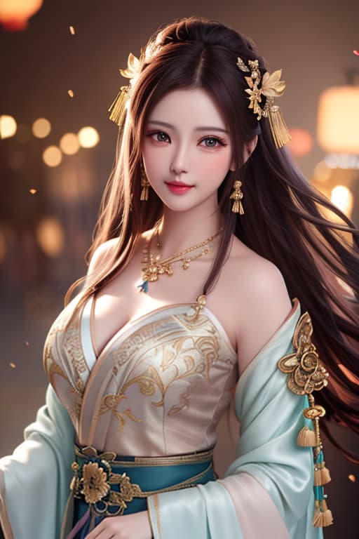  best quality, masterpiece, highres, 1girl,blush,(seductive smile:0.8),star shaped pupils,china hanfu,hair ornament,necklace, jewelry,Beautiful face,upon body, tyndall effect,photorealistic, dark studio, rim lighting, two tone lighting,(high detailed skin:1.2), 8k uhd, dslr, soft lighting, high quality, volumetric lighting, candid, Photograph, high resolution, 4k, 8k, Bokeh hyperrealistic, full body, detailed clothing, highly detailed, cinematic lighting, stunningly beautiful, intricate, sharp focus, f/1. 8, 85mm, (centered image composition), (professionally color graded), ((bright soft diffused light)), volumetric fog, trending on instagram, trending on tumblr, HDR 4K, 8K