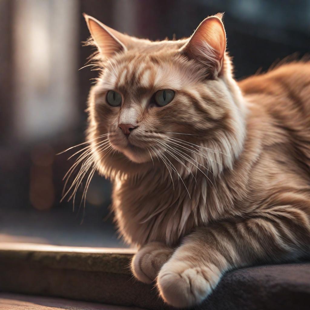  Cat hyperrealistic, full body, detailed clothing, highly detailed, cinematic lighting, stunningly beautiful, intricate, sharp focus, f/1. 8, 85mm, (centered image composition), (professionally color graded), ((bright soft diffused light)), volumetric fog, trending on instagram, trending on tumblr, HDR 4K, 8K