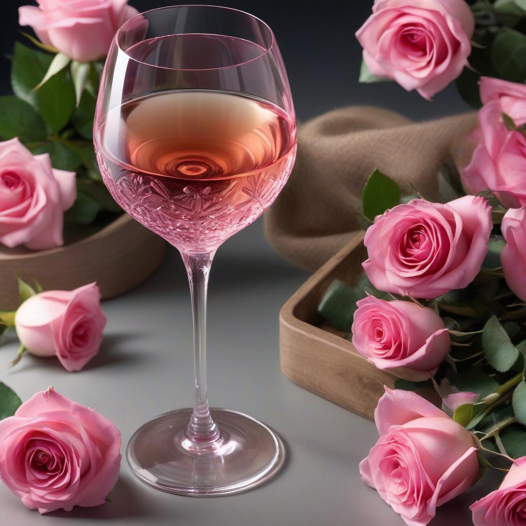  a glass of pink wine and bottom pink roses , cartoon drawing, very bright design, realistic,natural, high detail, medium plan, the effect of blooming lighting, hyperrealistic, full body, detailed clothing, highly detailed, cinematic lighting, stunningly beautiful, intricate, sharp focus, f/1. 8, 85mm, (centered image composition), (professionally color graded), ((bright soft diffused light)), volumetric fog, trending on instagram, trending on tumblr, HDR 4K, 8K