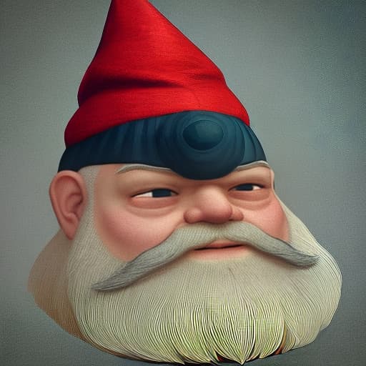  Bald gnome with big white beard