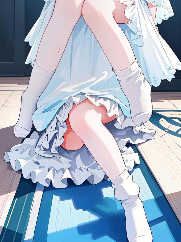  Girl wearing loose socks, masterpiece, best quality,8k,ultra detailed,high resolution,an extremely delicate and beautiful,hyper detail