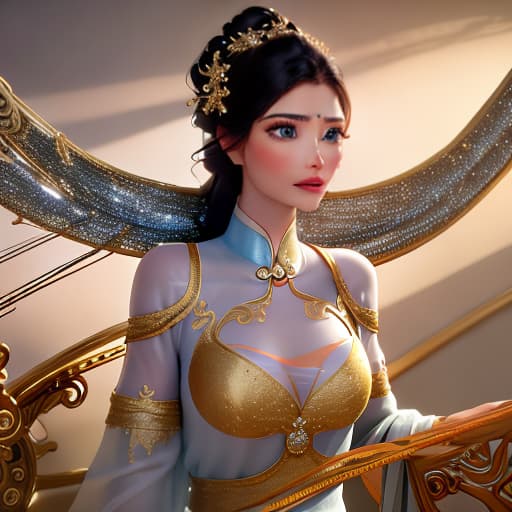 modern disney style الحب الابدي hyperrealistic, full body, detailed clothing, highly detailed, cinematic lighting, stunningly beautiful, intricate, sharp focus, f/1. 8, 85mm, (centered image composition), (professionally color graded), ((bright soft diffused light)), volumetric fog, trending on instagram, trending on tumblr, HDR 4K, 8K