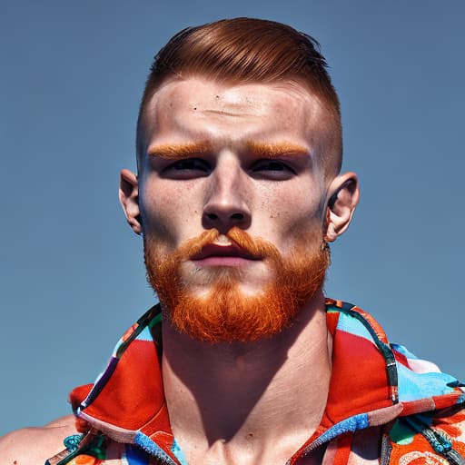 portrait+ style russian queer fitness model ginger very cute dude face