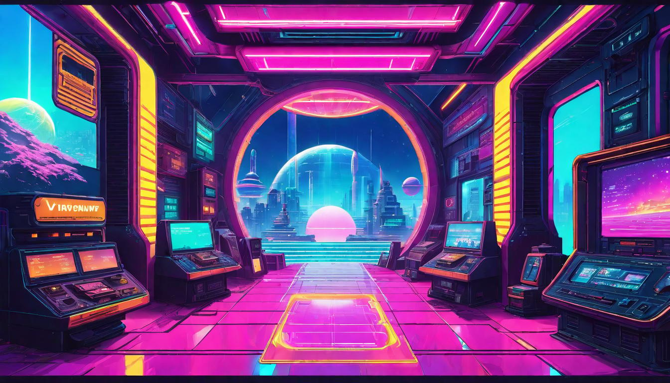  vaporwave,cyberpunk game style Mind as portal, cosmic communication, meditation, vibrant cosmos, messages from higher planes, introspectiveeon, dystopian, futuristic, digital, vibrant, detailed, high contrast, reminiscent of cyberpunk genre video games,retro aesthetic, cyberpunk, vibrant, neon colors, vintage 80s and 90s style, highly detailed