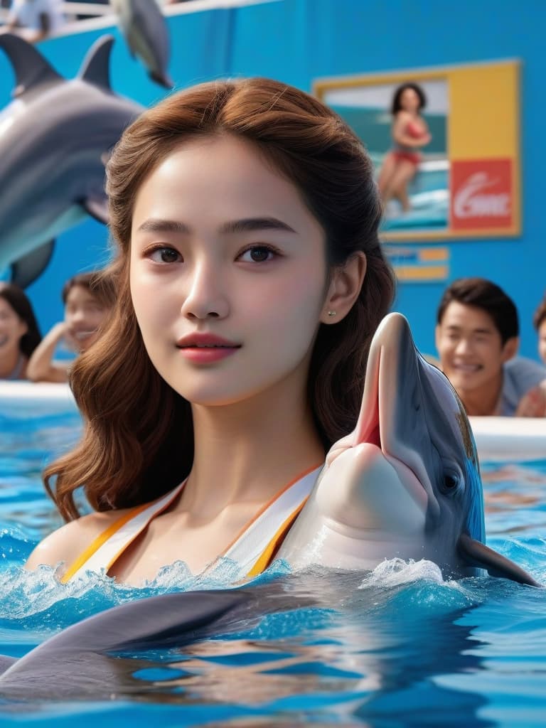  masterpiece, best quality, official art, extremely detailed cg 8k, analog film photo the dolphin games ai photographic cinemetic realistic amlong flim the dolphin is getting to the game of the match game the man sings the national anthem and the dolphin kaila and her dolphin pet watches the dolphin games the dolphin breaches at the games and matches kaila's dolphin then the dolphin pulled it out kaila watched the dolphin the watching of the missing dolphin pep the penguin got a dolphin dolphin teams up with a kaila dolphin and dolphin toy swims back ths swimming dolphin in that hotel games . faded film, desaturated, 35mm photo, grainy, vignette, vintage, Kodachrome, Lomography, stained, highly detailed, found footage