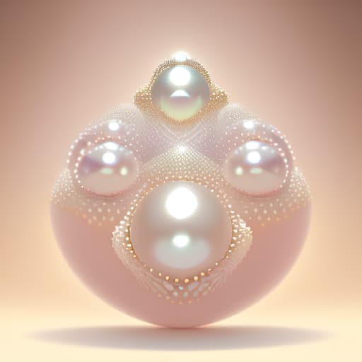 in OliDisco style I want a group of pearls stacked next to each other and forming the shape of a single ball from a group of pearls