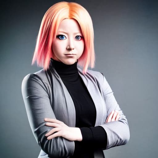 lnkdn photography Sakura Haruno del animé Naruto si fuese trasladada a un humano Real,detalles y rasgos de Sakura haruno de humano Realista,