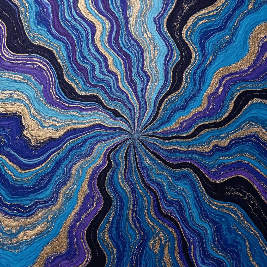  detail, photo, cinscene, dreamwalking abstract, swirling patterns of vivid blues, purples, and golds, creating a sense of constant movement and flux. the text appears to emerge from within the flowing patterns, like a message hidden in the folds of reality, embodying the magic of transformation and illusion.