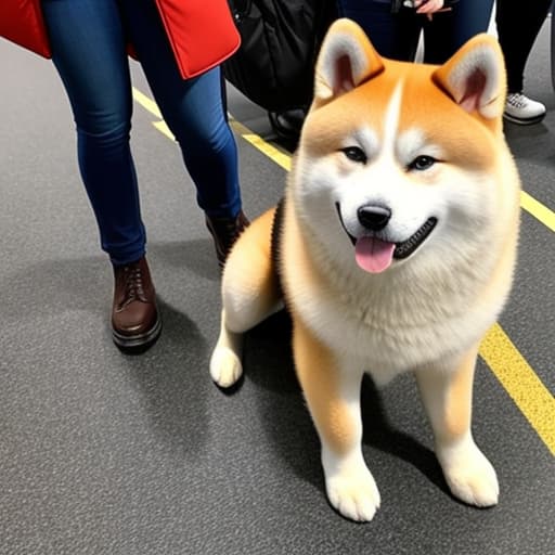  Akita dog in Shibuya station