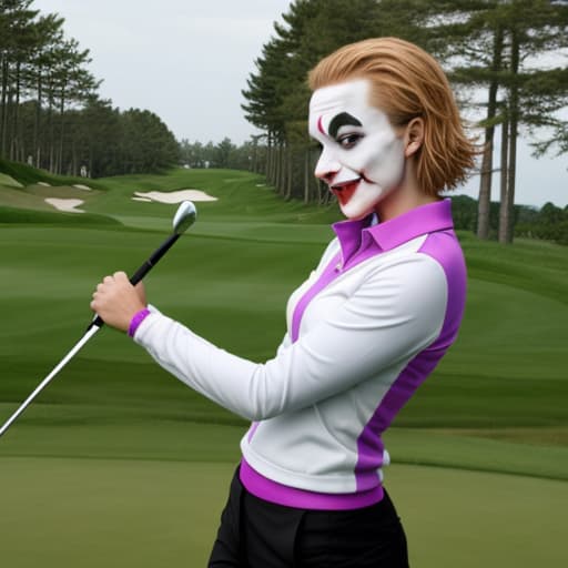  Female joker golfing