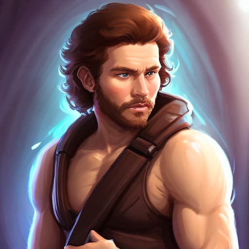 portrait+ style stars wars queer brunette hunk dude face