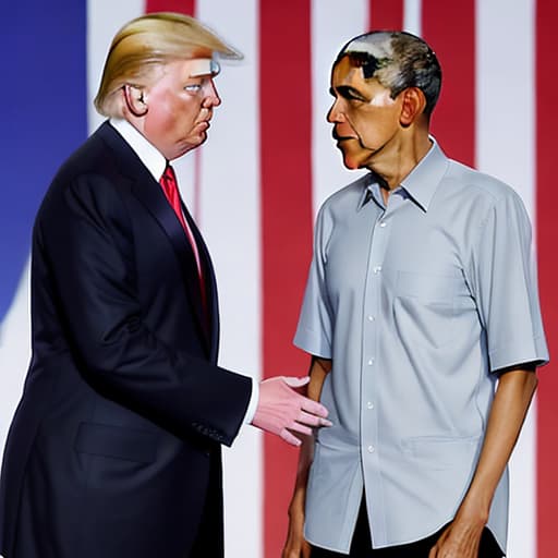  Trump and Obama doing lean