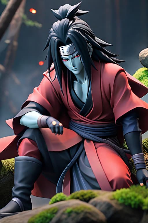  Madara Uchiha hyperrealistic, full body, detailed clothing, highly detailed, cinematic lighting, stunningly beautiful, intricate, sharp focus, f/1. 8, 85mm, (centered image composition), (professionally color graded), ((bright soft diffused light)), volumetric fog, trending on instagram, trending on tumblr, HDR 4K, 8K