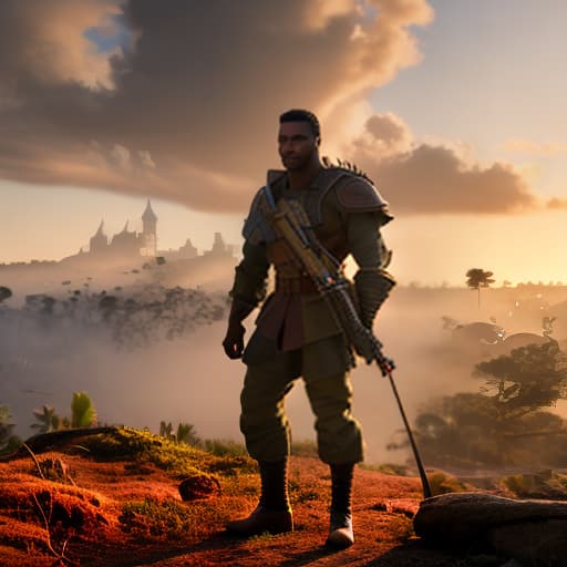 modern disney style boy,battle, military, Ethiopia, flag Golden Hour Bliss hyperrealistic, full body, detailed clothing, highly detailed, cinematic lighting, stunningly beautiful, intricate, sharp focus, f/1. 8, 85mm, (centered image composition), (professionally color graded), ((bright soft diffused light)), volumetric fog, trending on instagram, trending on tumblr, HDR 4K, 8K