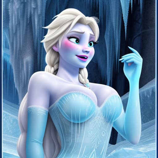  Elsa fucked by an ice golem