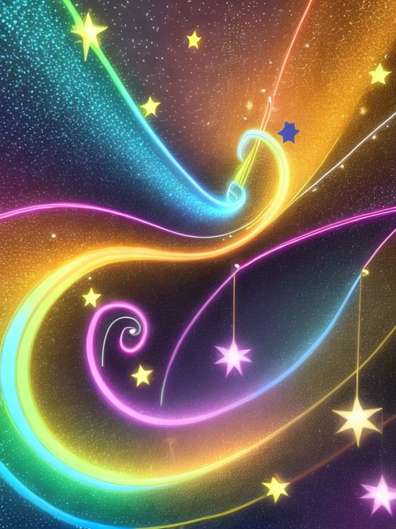  Cute musical notes and sparkling stars and gems wallpaper