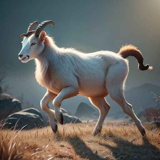  Realistic image of a goat with the legs of a human,, film still, dynamic action pose, National Geographic, insane detail, intricate, highly detailed, Zeiss Lens, DSLR photography, smooth, sharp focus, Unreal Engine 5, Octane Render, Redshift, 8K hyperrealistic, full body, detailed clothing, highly detailed, cinematic lighting, stunningly beautiful, intricate, sharp focus, f/1. 8, 85mm, (centered image composition), (professionally color graded), ((bright soft diffused light)), volumetric fog, trending on instagram, trending on tumblr, HDR 4K, 8K