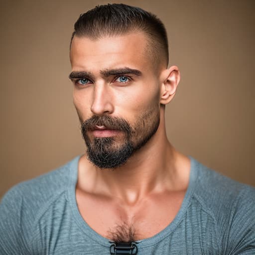 portrait+ style russian queer fitness model very cute dilf dude face