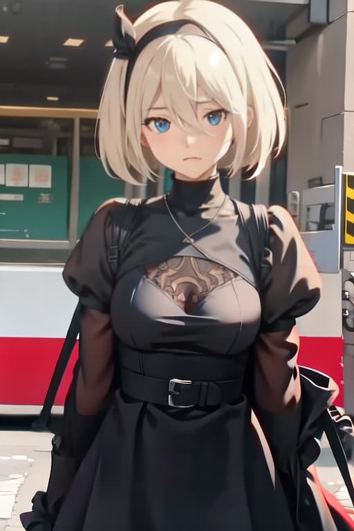  Yorha2b being by horse 