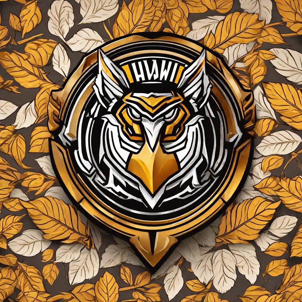  masterpiece, best quality, A close-up shot of the Hawthorn Hawks AFL logo, capturing the intricate details of the emblem. The logo is depicted against a backdrop of golden autumn leaves, reflecting the team's success in becoming premiers in 2024. The atmosphere is celebratory and filled with anticipation for the upcoming season. The style is a high-resolution photograph, showcasing the vibrant colors and crisp lines of the logo. Soft, diffused natural light gently illuminates the scene, adding a warm glow to the overall composition. The realization is achieved using a professional DSLR camera with a macro lens, ensuring every intricate detail of the logo is captured with precision.