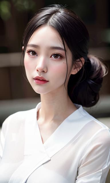  Japanese Hair up White blouse slender Eros Glossy Heavy rain, (Masterpiece, BestQuality:1.3), (ultra detailed:1.2), (hyperrealistic:1.3), (RAW photo:1.2),High detail RAW color photo, professional photograph, (Photorealistic:1.4), (realistic:1.4), ,professional lighting, (japanese), beautiful face, (realistic face)