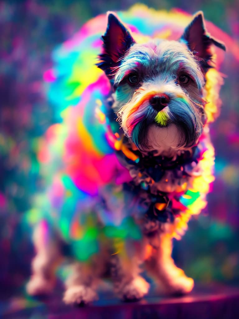  galaxy environment, Capturing A whimsical, a Miniature Schnauzer, winter spring wind rainbow a sprinkle of edible glitter in an unopenable dream magical jar, trippy, 8k, vivid, ultra detalis, colorfull lighting, surreal photography, portrait,  hyperrealistic, full body, detailed clothing, highly detailed, cinematic lighting, stunningly beautiful, intricate, sharp focus, f/1. 8, 85mm, (centered image composition), (professionally color graded), ((bright soft diffused light)), volumetric fog, trending on instagram, trending on tumblr, HDR 4K, 8K