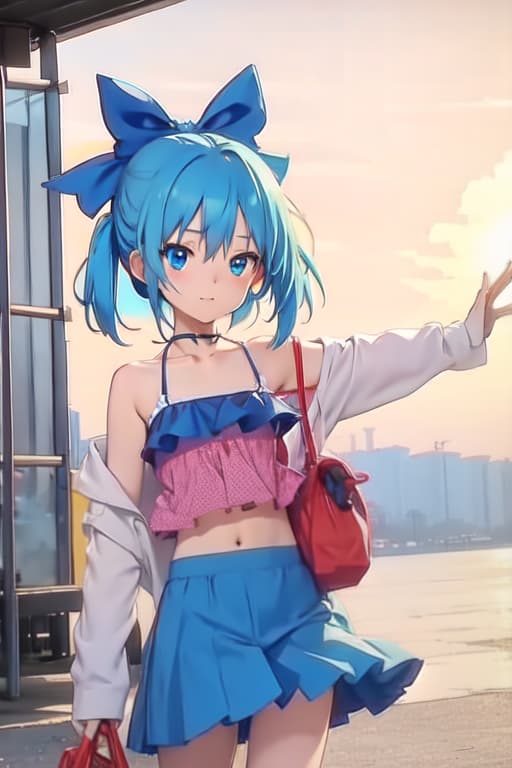  Cirno, bikini, manga style