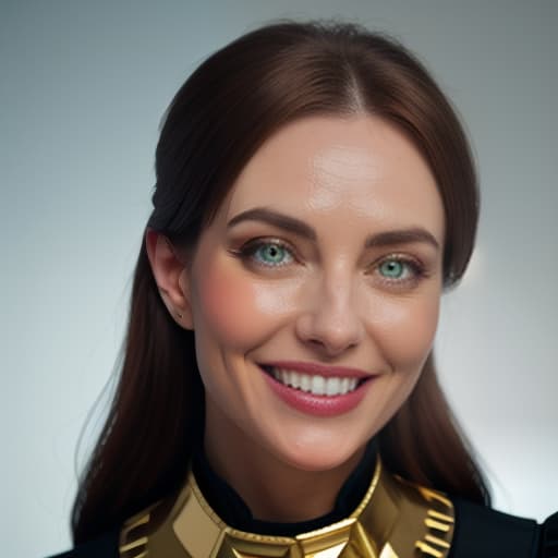  Sticker, with brown hair, green eyes, blue with gold stars, smile, mystery, surrounded by white outline, on transparent background, incredibly absurdres, upper body portrait, head tilted, demon eyes, ((constricted pupils)), crazy eyes, crazy smile, grinning, (ahoge:1.2) hyperrealistic, full body, detailed clothing, highly detailed, cinematic lighting, stunningly beautiful, intricate, sharp focus, f/1. 8, 85mm, (centered image composition), (professionally color graded), ((bright soft diffused light)), volumetric fog, trending on instagram, trending on tumblr, HDR 4K, 8K