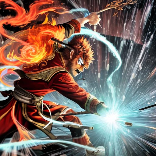  Sun Wukong jumped out of the Eight Trigrams Furnace and immediately changed from passive to active. He pulled out his stick and started to fight."It looks like a white-fronted tiger with epilepsy and a one-horned dragon with crazy wind."