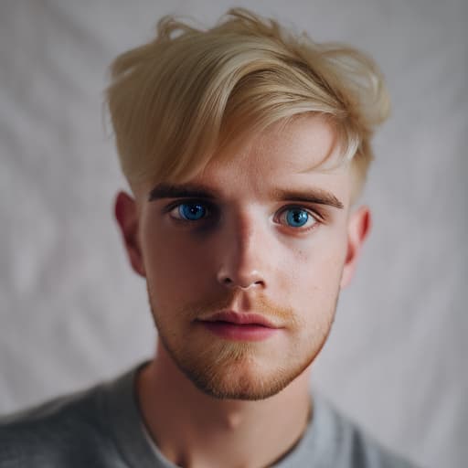 portrait+ style british queer youtuber blonde very cute dude face