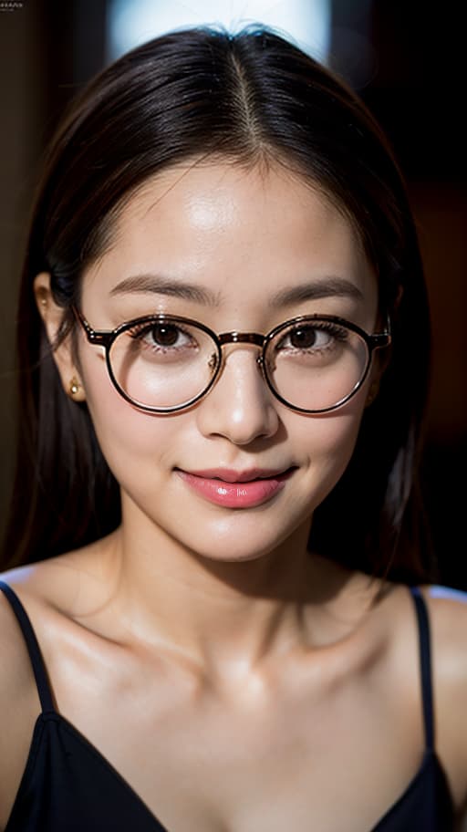  Best quality, masterpiece, ultra high res, (photorealistic:1.4), raw photo, (detail face:1.3), (realistic skin), deep shadow, dramatic lighting, cute, glasses, slender, smiling face, adorable, beautiful, charming, elegant, stylish, sophisticated, intelligent, attractive, chic, fashionable, trendy, smart, graceful, alluring, lovely, slim, deep shadow, dramatic lighting, portrait, portrait size, unedited, symmetrical balance