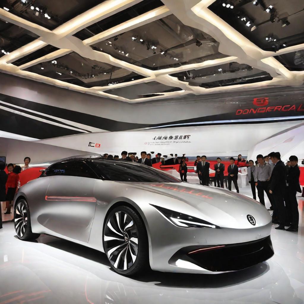  masterpiece, best quality,Design a future concept car for Dongfeng Motor Company. The picture needs to show the appearance and interior shape of the car. The car has the streamlined shape of a sports car. It can travel on land, sky and water. At the same time, the intelligent level of the vehicle is relatively high.