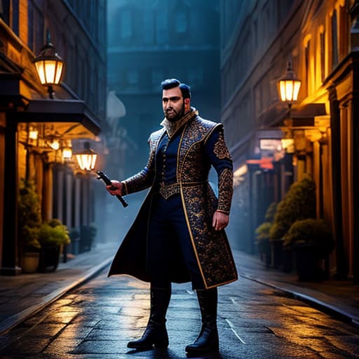  Male mage countering a spell in a magic duel hyperrealistic, full body, detailed clothing, highly detailed, cinematic lighting, stunningly beautiful, intricate, sharp focus, f/1. 8, 85mm, (centered image composition), (professionally color graded), ((bright soft diffused light)), volumetric fog, trending on instagram, trending on tumblr, HDR 4K, 8K