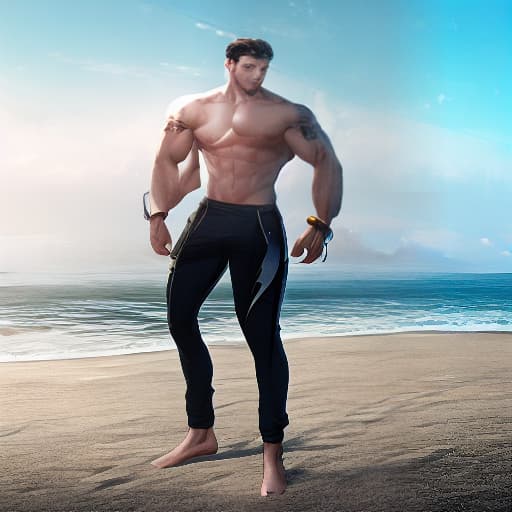  Adrien Agreste shirtless on the beach showing off his muscles covered in oil hyperrealistic, full body, detailed clothing, highly detailed, cinematic lighting, stunningly beautiful, intricate, sharp focus, f/1. 8, 85mm, (centered image composition), (professionally color graded), ((bright soft diffused light)), volumetric fog, trending on instagram, trending on tumblr, HDR 4K, 8K