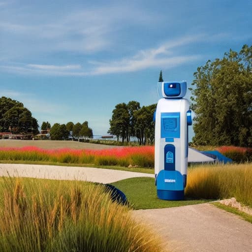  Man shaking hands with robot in a sunny background. Apply the Following Styles Comic hyperrealistic, full body, detailed clothing, highly detailed, cinematic lighting, stunningly beautiful, intricate, sharp focus, f/1. 8, 85mm, (centered image composition), (professionally color graded), ((bright soft diffused light)), volumetric fog, trending on instagram, trending on tumblr, HDR 4K, 8K