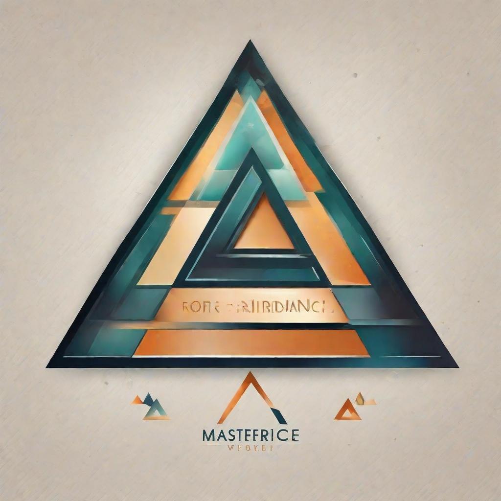  masterpiece, best quality, Minimalist Logo, gradient in triangles