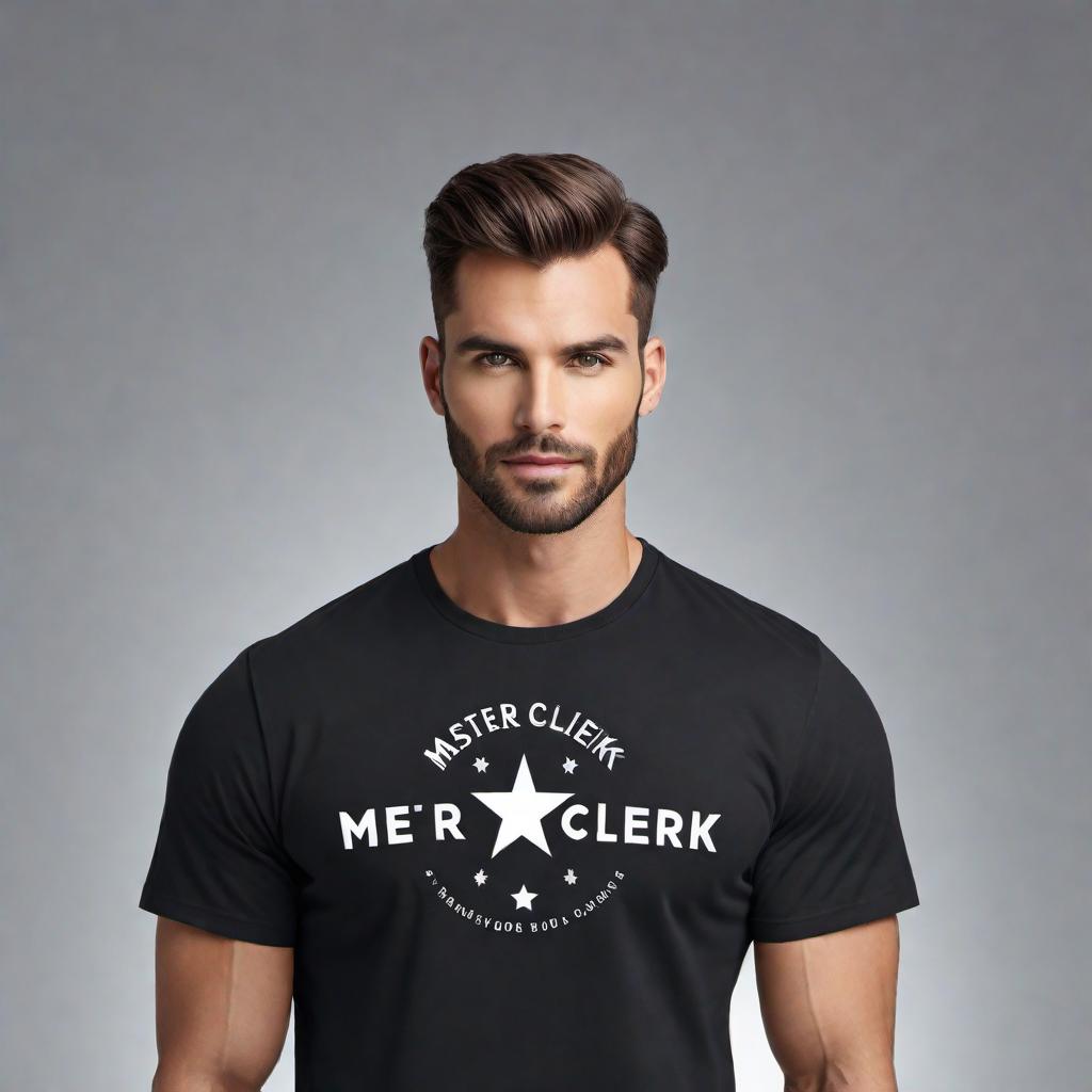  Design a logo for a company named 'Merch Clerk S Corp' with the slogan 'Master Your Merch'. Incorporate elements like stars and diamonds to make the design attractive to consumers. Use a visually appealing color palette to ensure the design is eye-catching and professional. hyperrealistic, full body, detailed clothing, highly detailed, cinematic lighting, stunningly beautiful, intricate, sharp focus, f/1. 8, 85mm, (centered image composition), (professionally color graded), ((bright soft diffused light)), volumetric fog, trending on instagram, trending on tumblr, HDR 4K, 8K