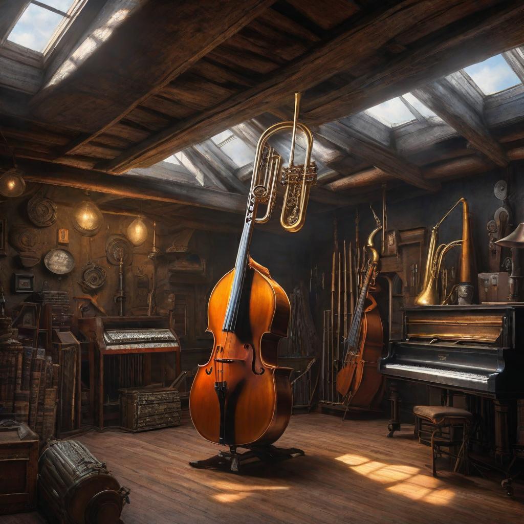  BASEMENT, DARK INTERIOR, A BARE BULB HANGING FROM THE CEILING, A HUGE MUSICAL WIND INSTRUMENT TUBE, realistic, portrait, art by donato giancola and greg rutkowski, realistic face, digital art, trending on artstation hyperrealistic, full body, detailed clothing, highly detailed, cinematic lighting, stunningly beautiful, intricate, sharp focus, f/1. 8, 85mm, (centered image composition), (professionally color graded), ((bright soft diffused light)), volumetric fog, trending on instagram, trending on tumblr, HDR 4K, 8K