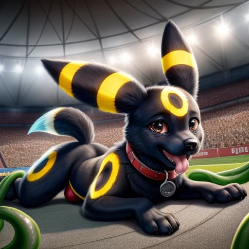  ((Umbreon)), , (((hard penetration of the tentacle into the , ears and , bulge on the stomach))), anatomically correct, gaping ,in the center of the stadium, (wearing a Pokemon trainer's cap), public humiliation, in front of witnesses, in the crowd ,knot, dog , feet towards the viewer, lying with his paws towards the viewer, penetration, public indecency, ,sperm in , , , tears, scaredy boy, tongue, ready to , after , sweat, tired, collar, cute,, , presenting , , s,, raised tail, paws,, best quality, shaded, extreme detail, highly detailed, ultradetailed, intricate, realistic, detailed background, hi res, realistic, photography \(artwork\), (by kenket