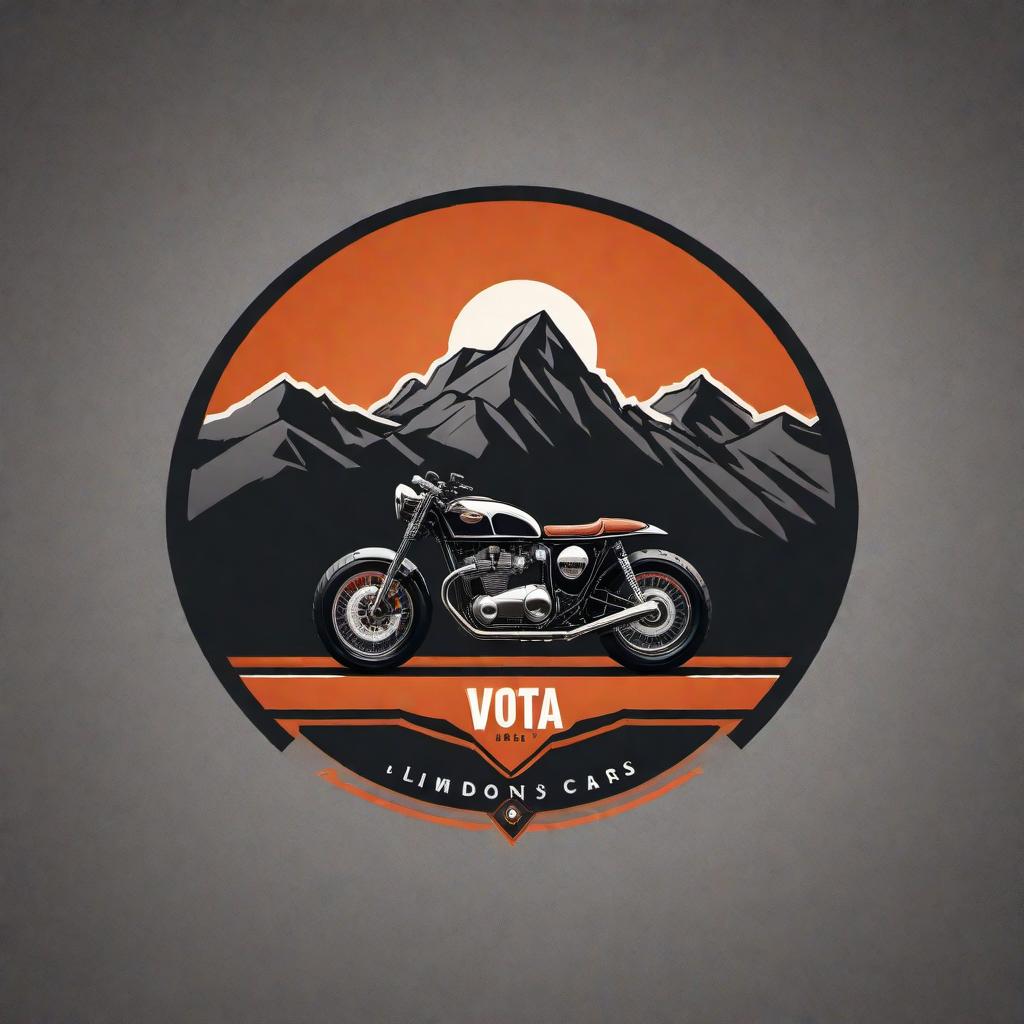  A custom logo for 'Vota’s Custom Motorcycles and Cars.' The logo should seamlessly incorporate elements of both motorcycles and cars, such as a motorcycle and car silhouette or icons. The design should be dynamic and stylish with a modern feel, featuring bold lines and possibly chrome or metallic textures. The name 'Vota’s Custom Motorcycles and Cars' should be integrated prominently using a striking, bold font. The overall look should convey expertise, innovation, and a passion for custom automotive and motorcycle craftsmanship. hyperrealistic, full body, detailed clothing, highly detailed, cinematic lighting, stunningly beautiful, intricate, sharp focus, f/1. 8, 85mm, (centered image composition), (professionally color graded), ((bright soft diffused light)), volumetric fog, trending on instagram, trending on tumblr, HDR 4K, 8K