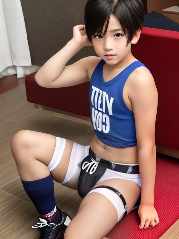  garter belt tank top cute 6th grade Japanese boy boy