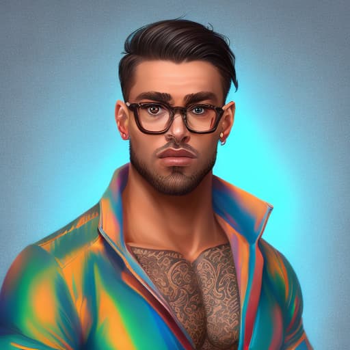 portrait+ style 🇧🇩 queer IFBB hunk dude face