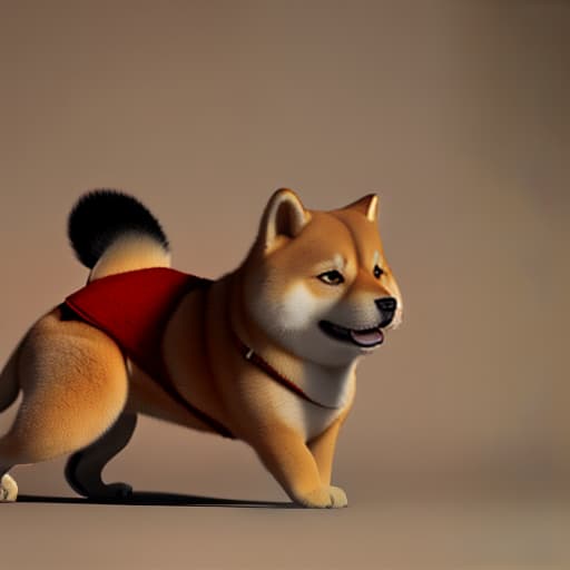 redshift style Create roaring shiba wearing red headband