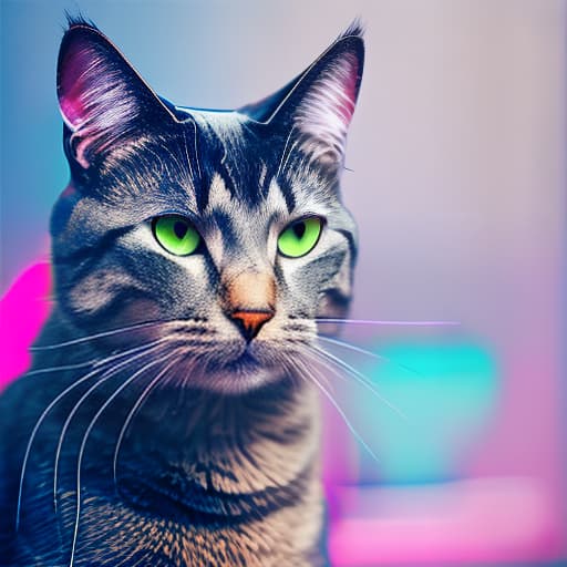 nvinkpunk Realistic image of a cat wearing headphones and reading glasses while riding a bus., 4k, analytical cubism, Glowing hyperrealistic, full body, detailed clothing, highly detailed, cinematic lighting, stunningly beautiful, intricate, sharp focus, f/1. 8, 85mm, (centered image composition), (professionally color graded), ((bright soft diffused light)), volumetric fog, trending on instagram, trending on tumblr, HDR 4K, 8K