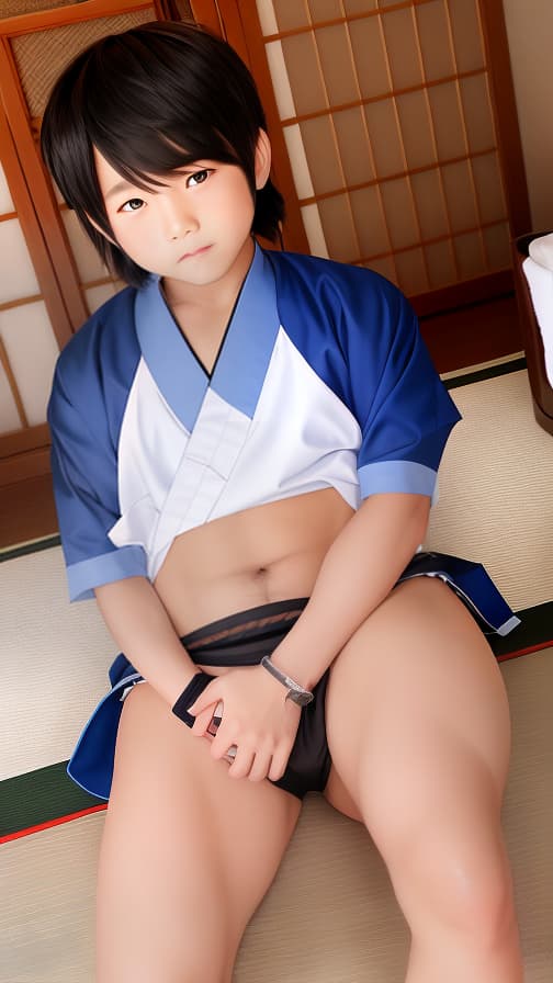  6th grade high socks loincloth Ryokan boy