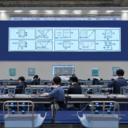  Help me generate a complex multivariable system diagram in the field of industrial production, such as temperature flow, pressure, etc., the diagram is used for ppt display,