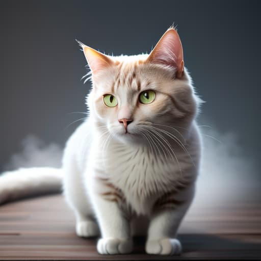  A cat hyperrealistic, full body, detailed clothing, highly detailed, cinematic lighting, stunningly beautiful, intricate, sharp focus, f/1. 8, 85mm, (centered image composition), (professionally color graded), ((bright soft diffused light)), volumetric fog, trending on instagram, trending on tumblr, HDR 4K, 8K