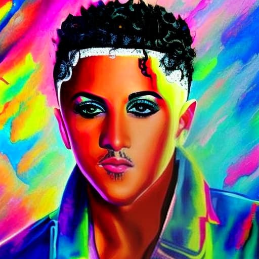  create a beautiful painting of pop singer mayckson jackson