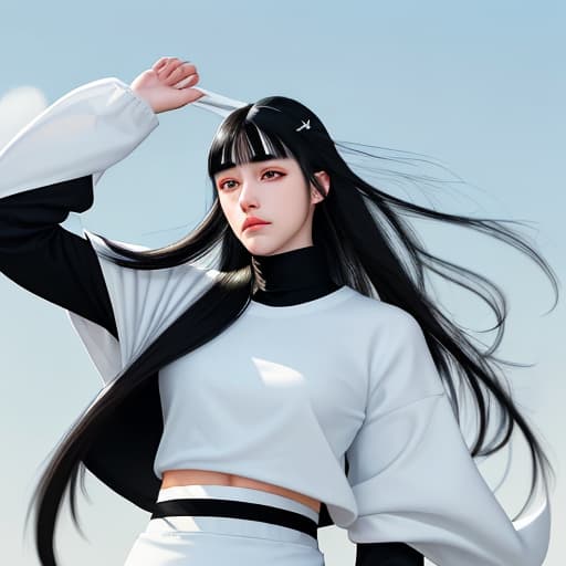  White face, black straight hair, deep eyes, black (red) eyes, high nose bridge, sideburns and bangs hanging down beside the face, hair like Sasuke's character high up in the back of a king's air is undoubtedly obvious. The first part of clothes: blue turtleneck, white shorts, blue and white wrist guards and leggings, from top to bottom to reveal his deep, simple character.