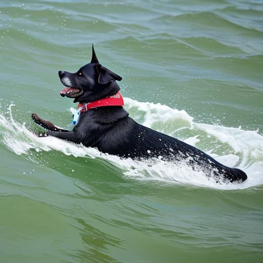  A dog at sea struggles to swim to Yunnan University,